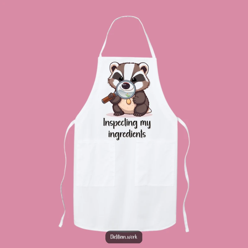 Funny Badger Detective Apron: Seed Examination Design, Essential Funny Gift for Kitchen Investigators