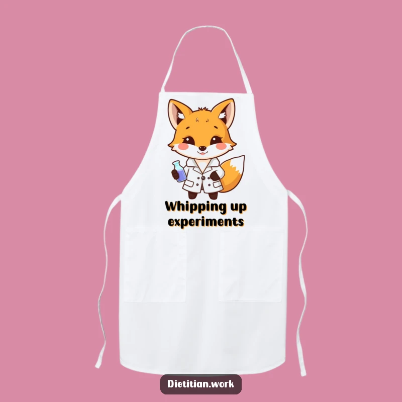 Funny Fox Lab Apron: Beaker Holding Scientist, Essential Funny Gift for Kitchen Experiments