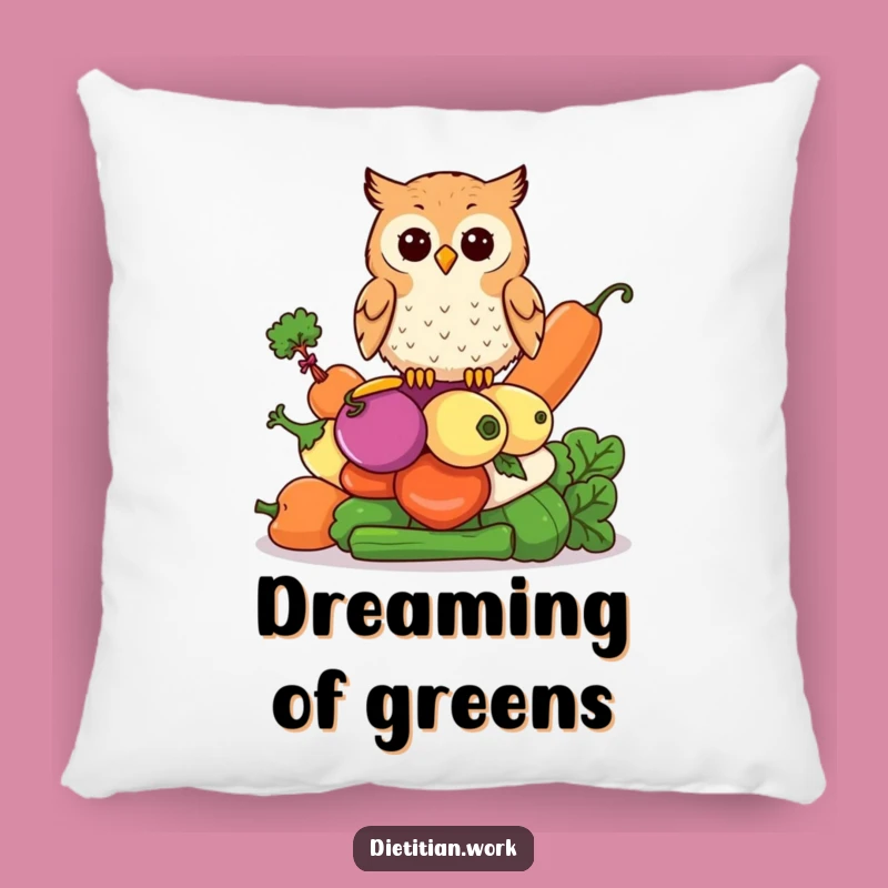 Funny Wise Owl Pillow: Vegetable Perch Cushion, Great Funny Gift for Cozy Contemplation