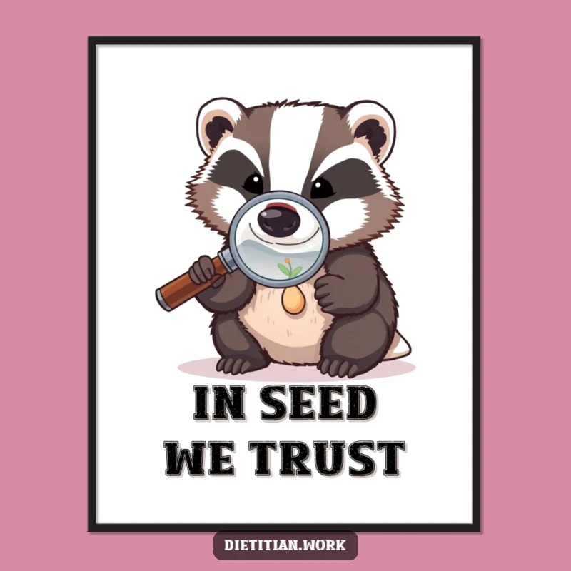 Free Printable Wall Art: Investigating Badger - Funny Downloadable Decor