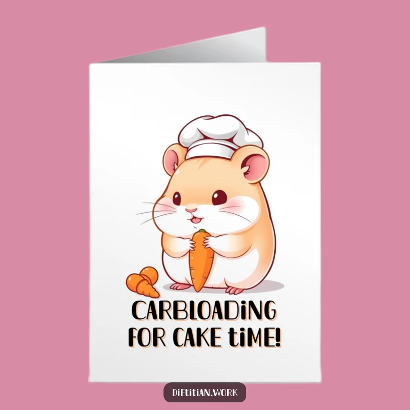 Free Printable Birthday Card: Chubby Hamster Chef - Hilarious Downloadable Gift