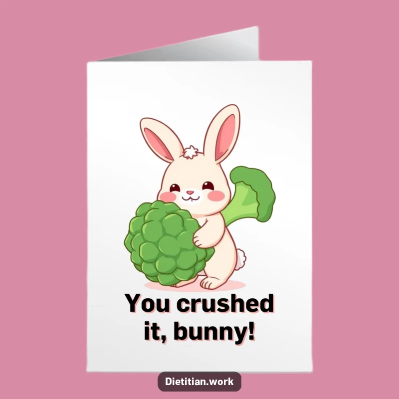 Free Printable Congrats Card: Joyful Rabbit - Humorous Downloadable for Success