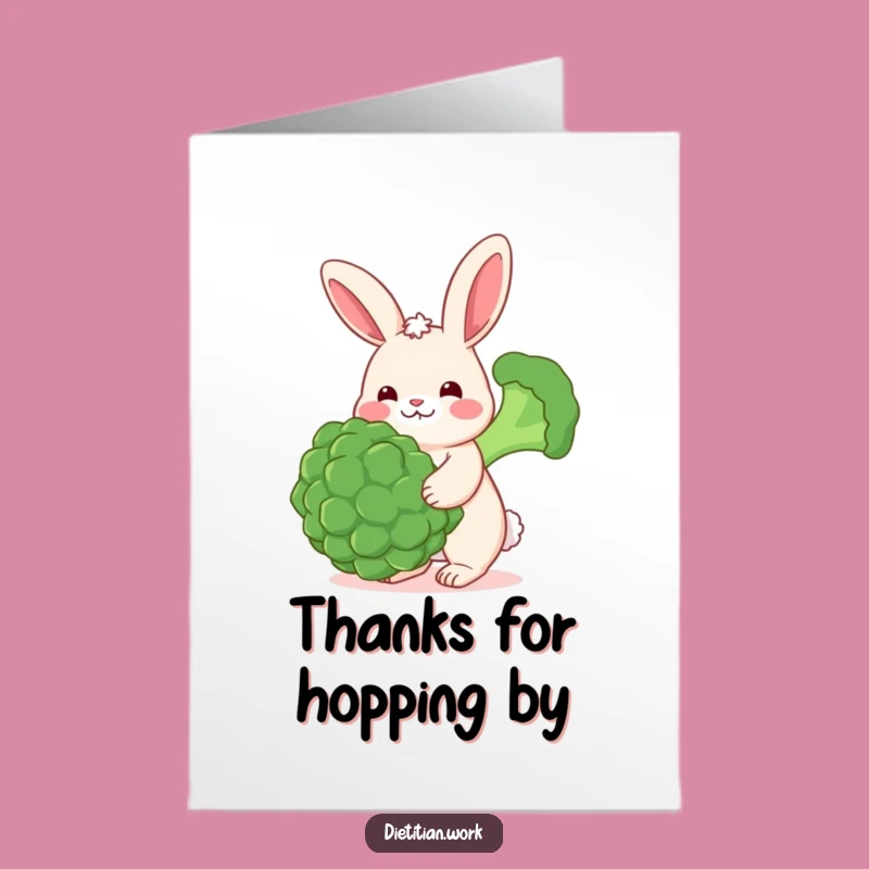 Free Printable Thank You Card: Cheerful Rabbit - Sweet Downloadable Appreciation