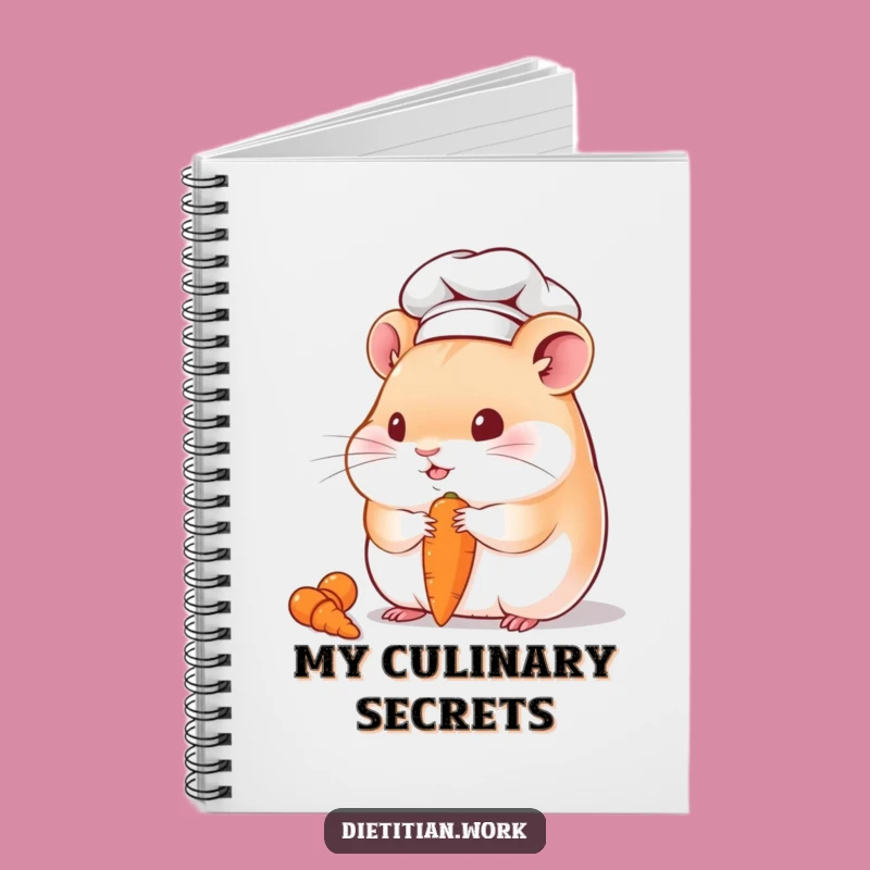 Funny Hamster Chef Notebook: Chubby Hamster's Carrot Notes, Perfect Funny Gift for Writers and Dreamers
