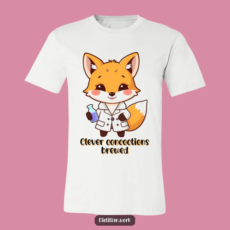 Funny Fox Lab Coat T-Shirt: Miniature Beaker Fun, The Ultimate Funny Gift for Smarty Pants